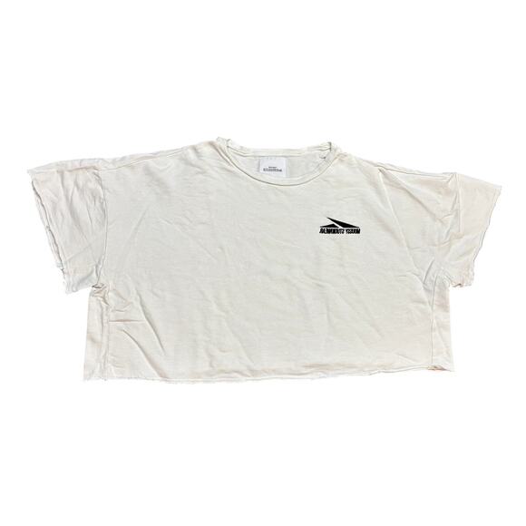 Moussy Studiowear Mirror Logo Crop Top Boxy Tee Shirt Women's One Size - Picture 1 of 7